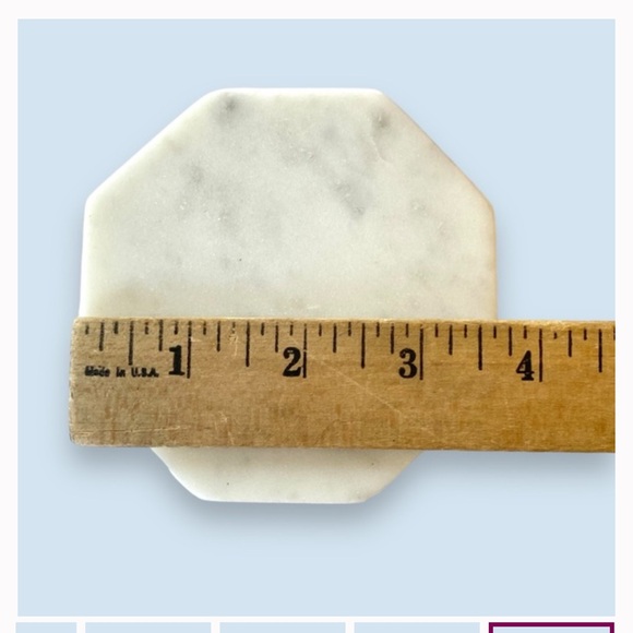 ZEAL WHITE MARBLE COASTERS - Picture 9 of 10